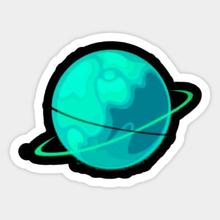 My green nature planet Sticker